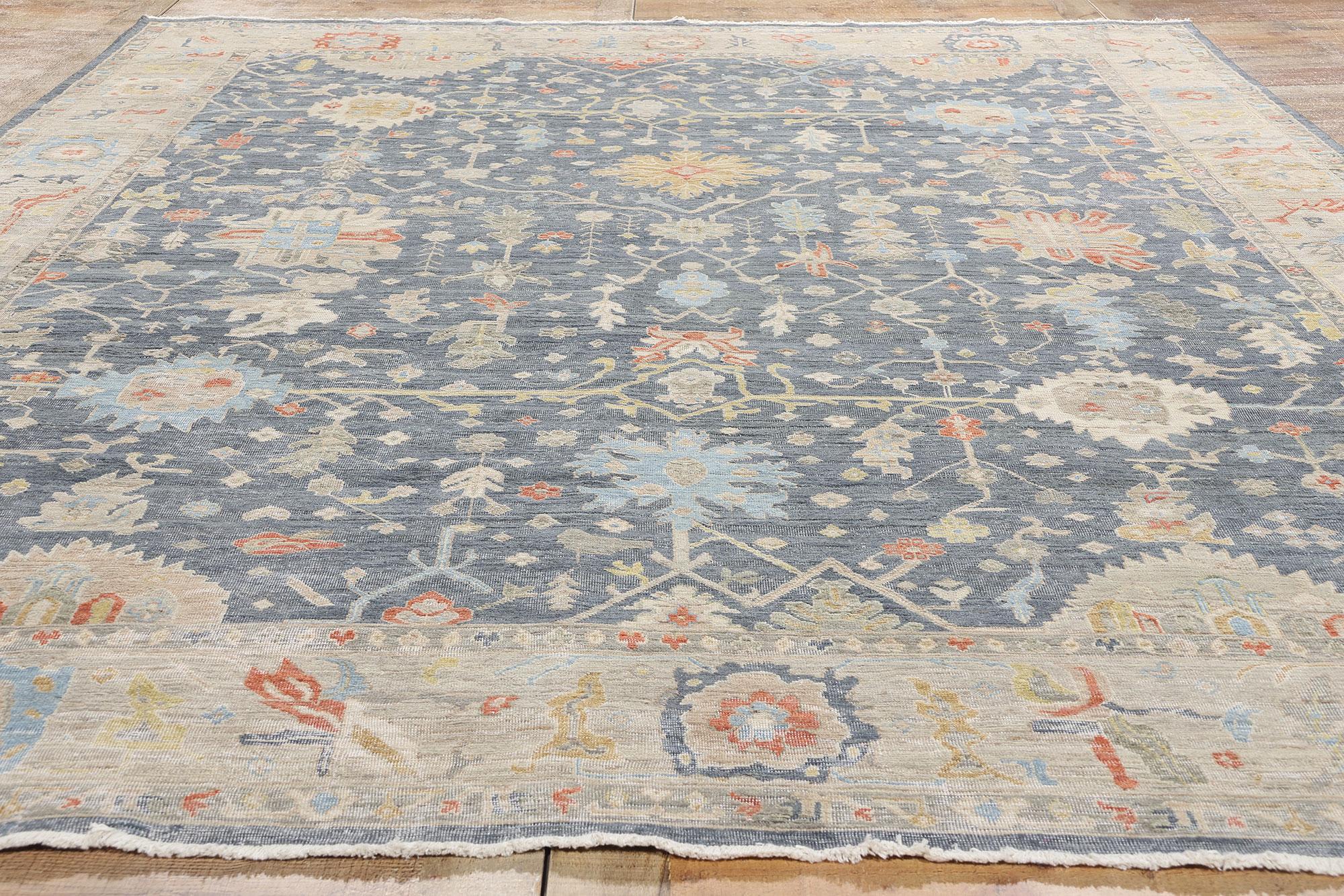 Nueva alfombra contemporánea Oushak de colores en venta 1