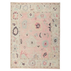 New Contemporary Colorful Oushak Rug with Modern Style