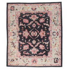 New Contemporary Colorful Turkish Oushak Carpet, 09'07 x 11'01
