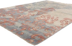 New Contemporary Damask Carpet  with Expressionist Style