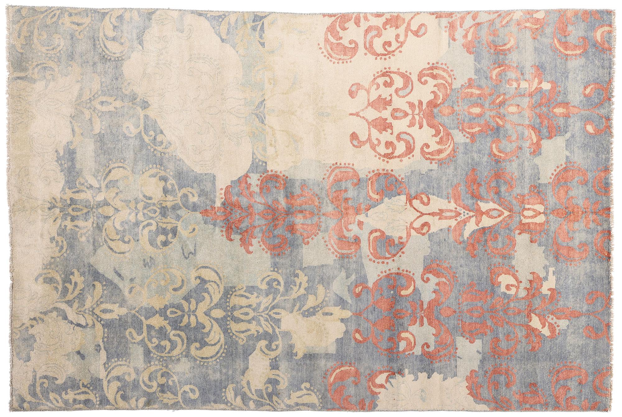 New Contemporary Damask Carpet  with Expressionist Style For Sale 3