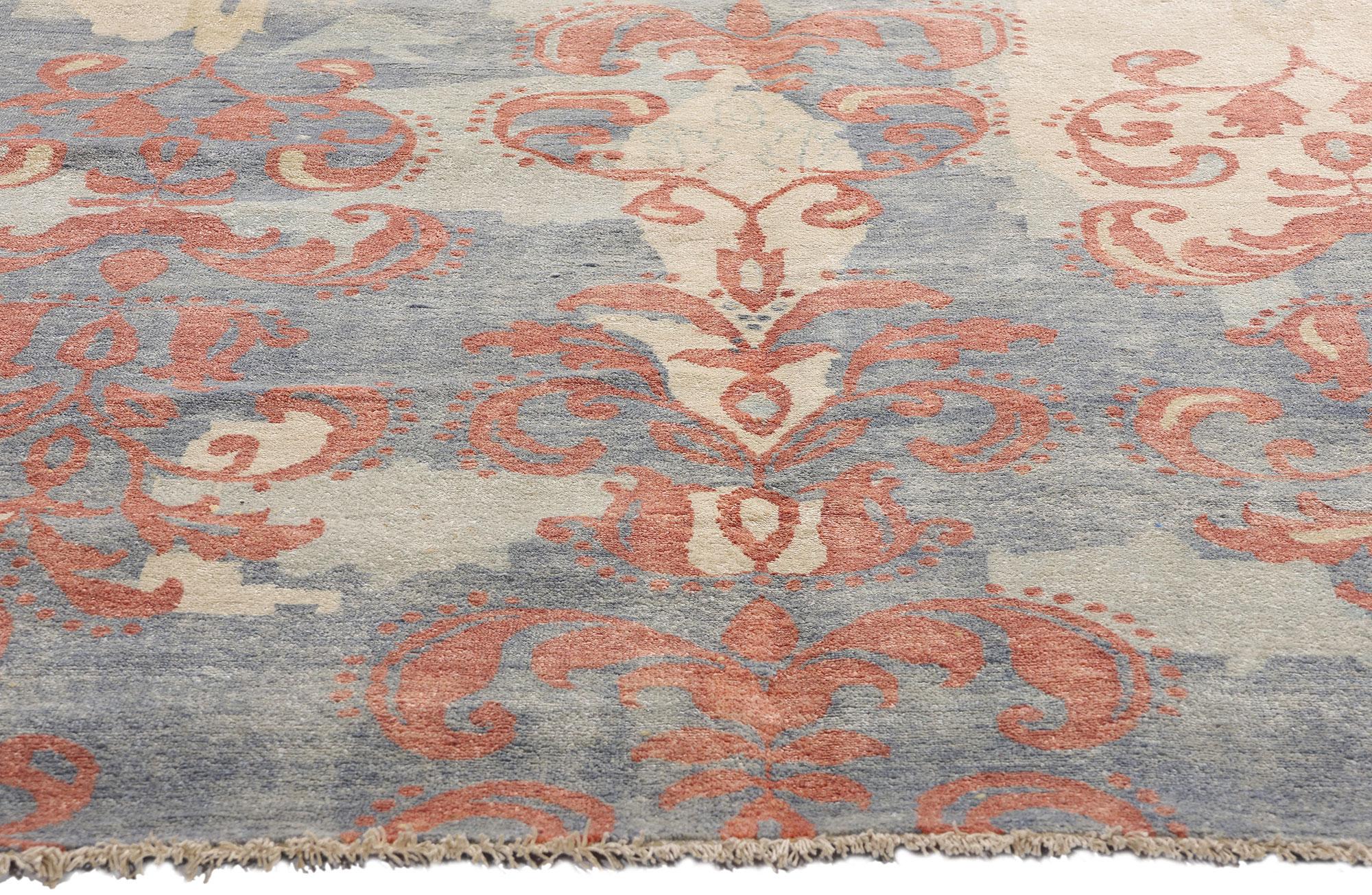 Modern New Contemporary Damask Carpet  with Expressionist Style For Sale