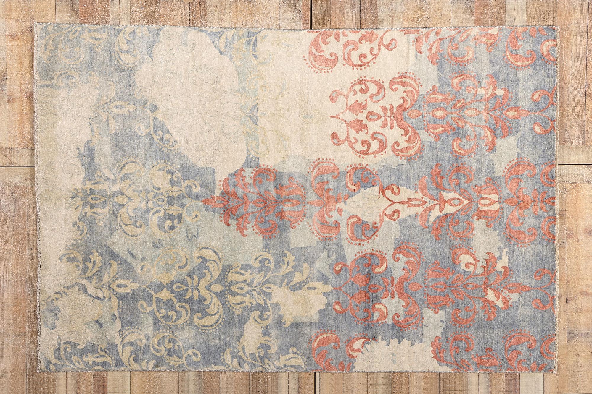New Contemporary Damask Carpet  with Expressionist Style For Sale 2