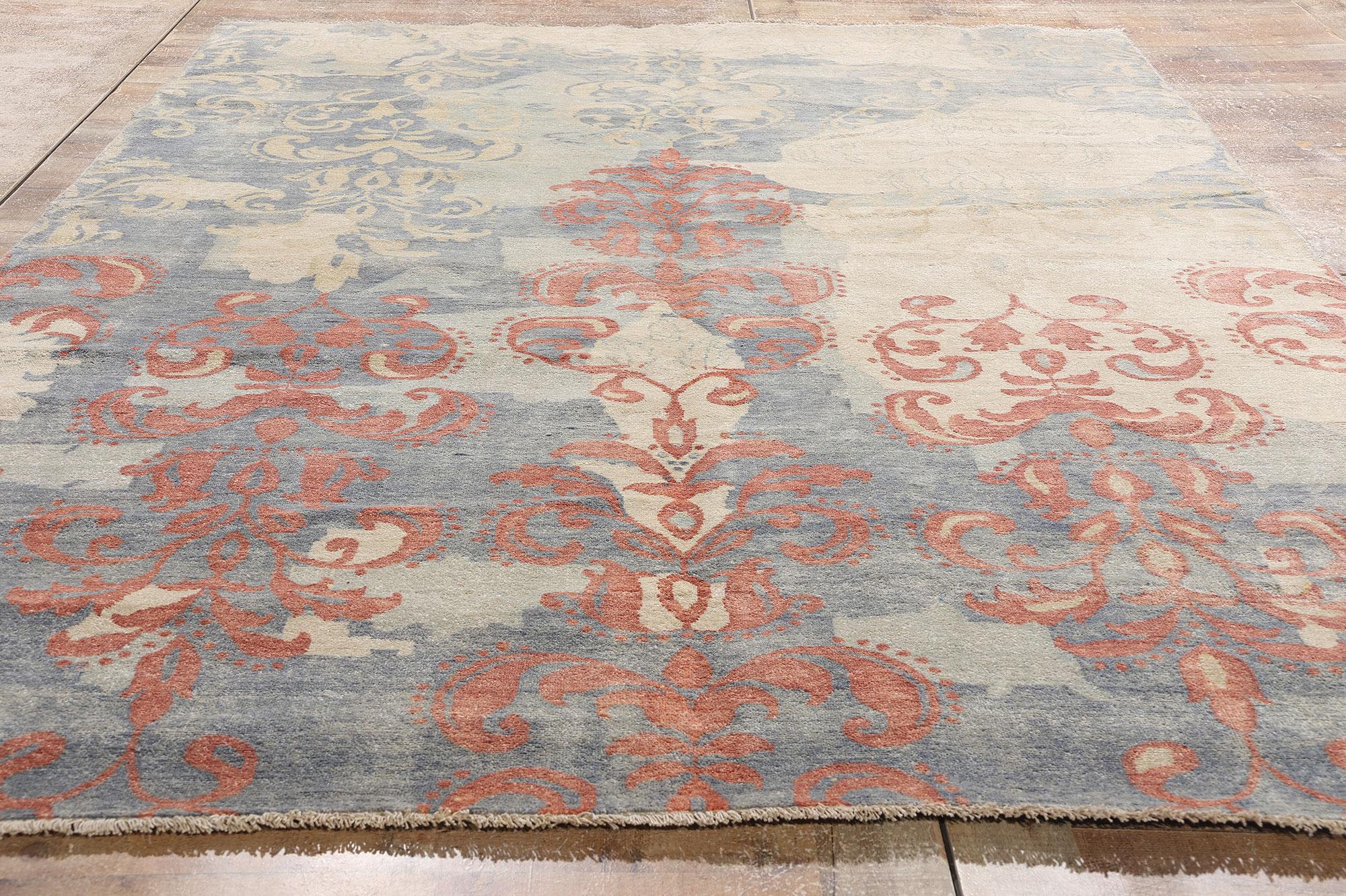 New Contemporary Damask Carpet  with Expressionist Style For Sale 1