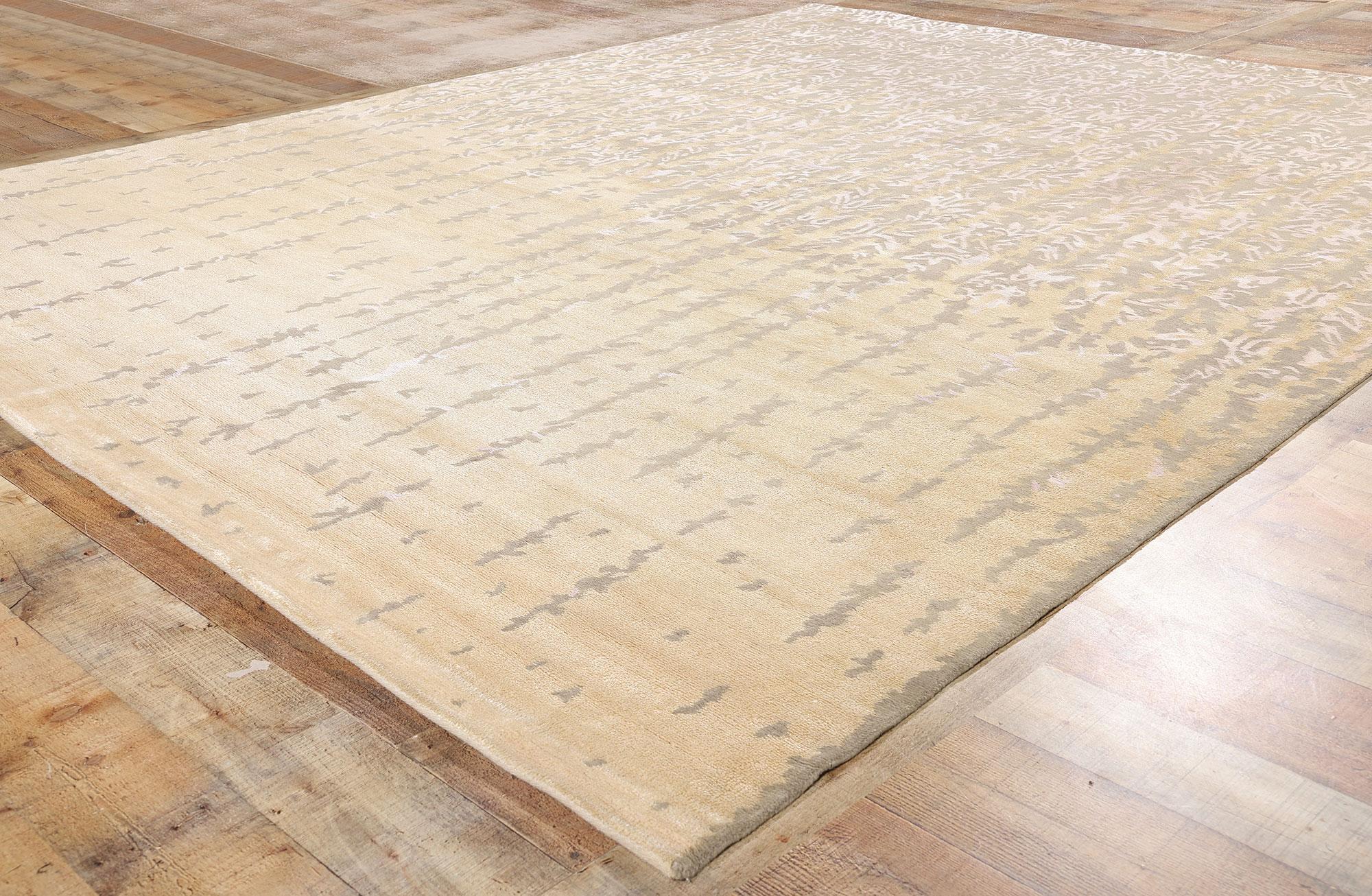 XXI secolo e contemporaneo Un nuovo tappeto di seta damascato contemporaneo dall'Eleganza Vittoriana in vendita