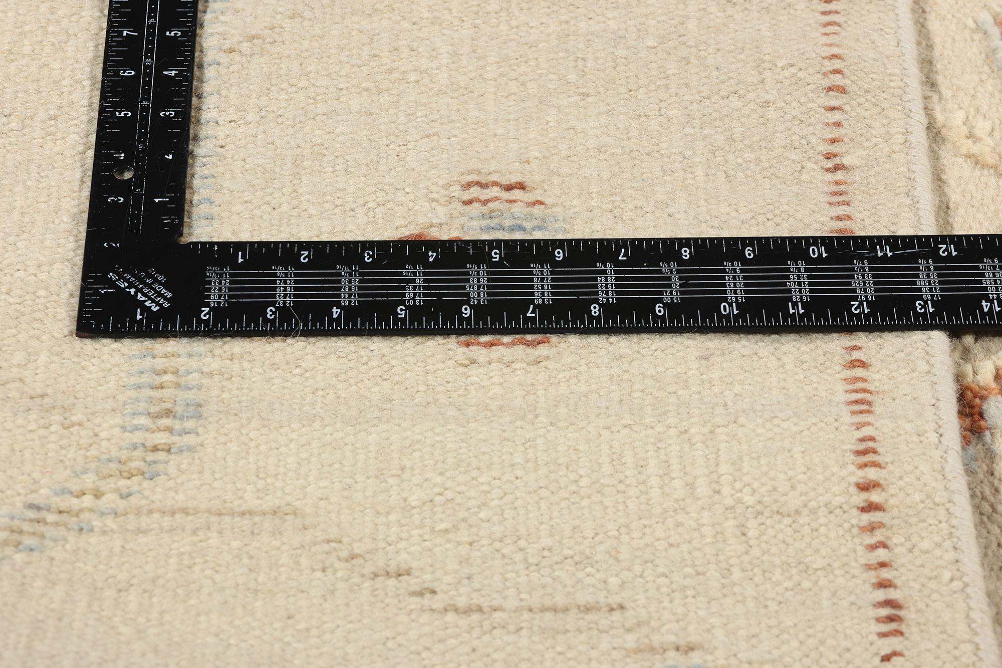 New Contemporary Desert Sands Oushak Teppich mit Hoch- und Niedrigflor, 08'00 x 09'08 (21. Jahrhundert und zeitgenössisch) im Angebot