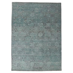 New Contemporary Distressed High-Low Textured Rug