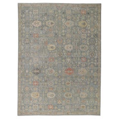 New Contemporary Distressed Rug with Modern Vintage Style