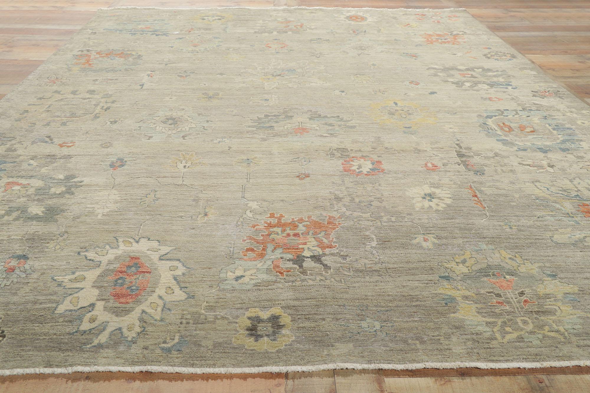 New Contemporary Distressed Rug mit Modern Style (Wolle) im Angebot
