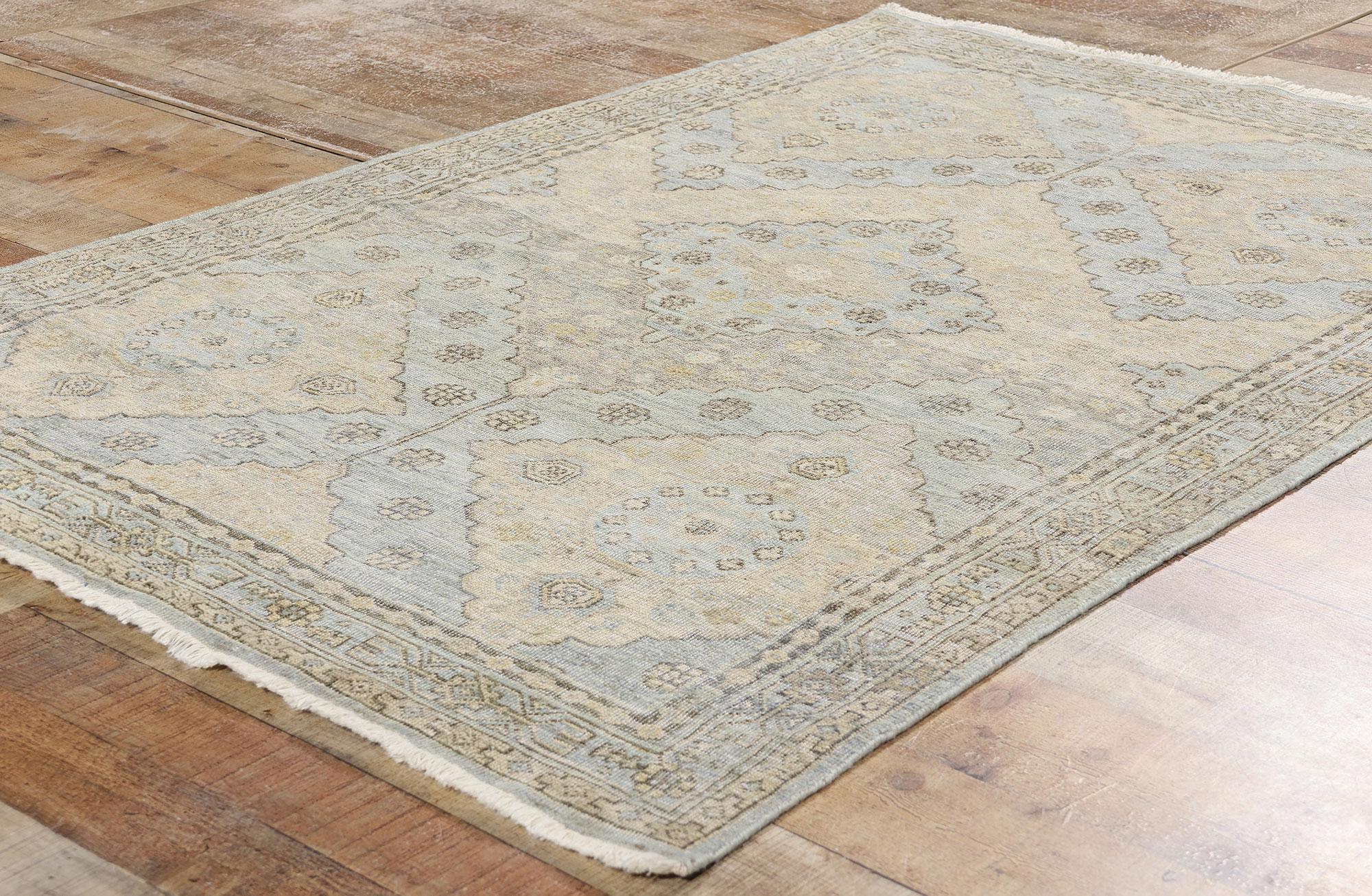 Lana Nuovo Tappeto Khotan contemporaneo nei toni della terra in vendita