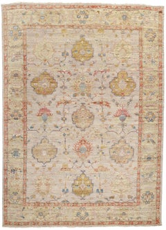 Tappeto New Contemporary Oushak, 09'11 x 13'09, tonalità Terra