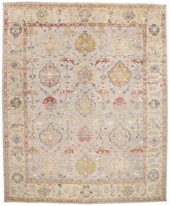 Tappeto New Contemporary Oushak, 12'00 x 14'08, tonalità Terra