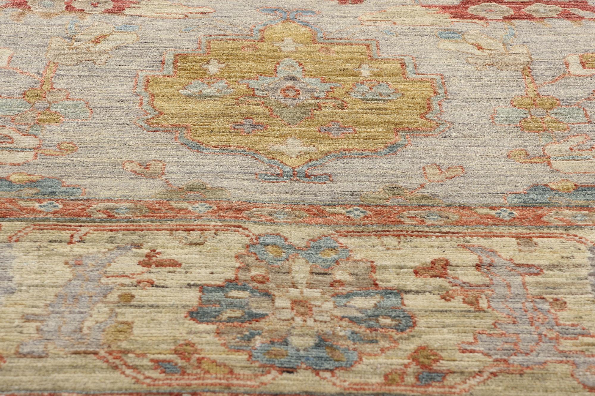 New Contemporary Earth-Tone Oushak Rug In New Condition For Sale In Dallas, TX