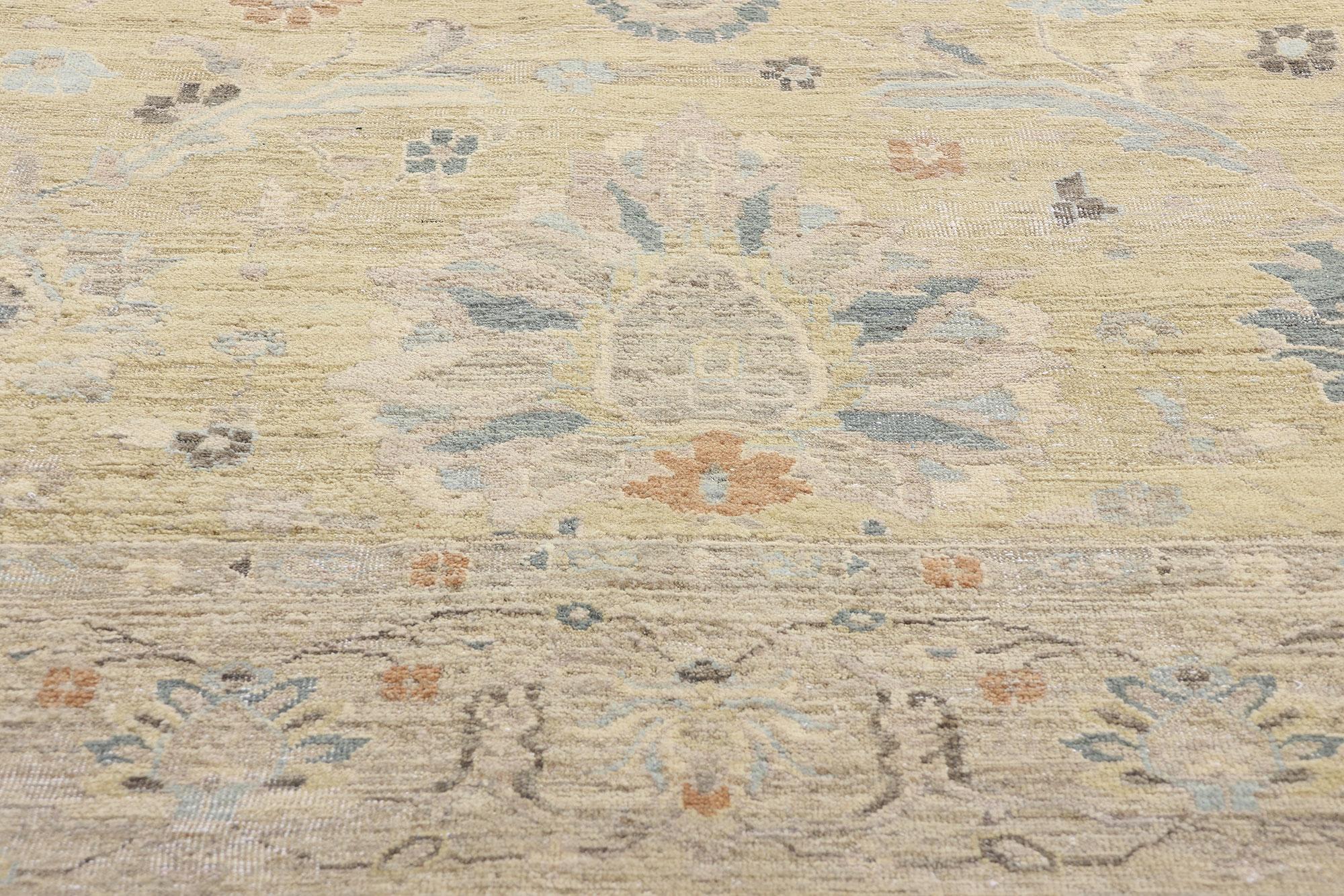 New Contemporary Earth-Tone Oushak Rug In New Condition For Sale In Dallas, TX