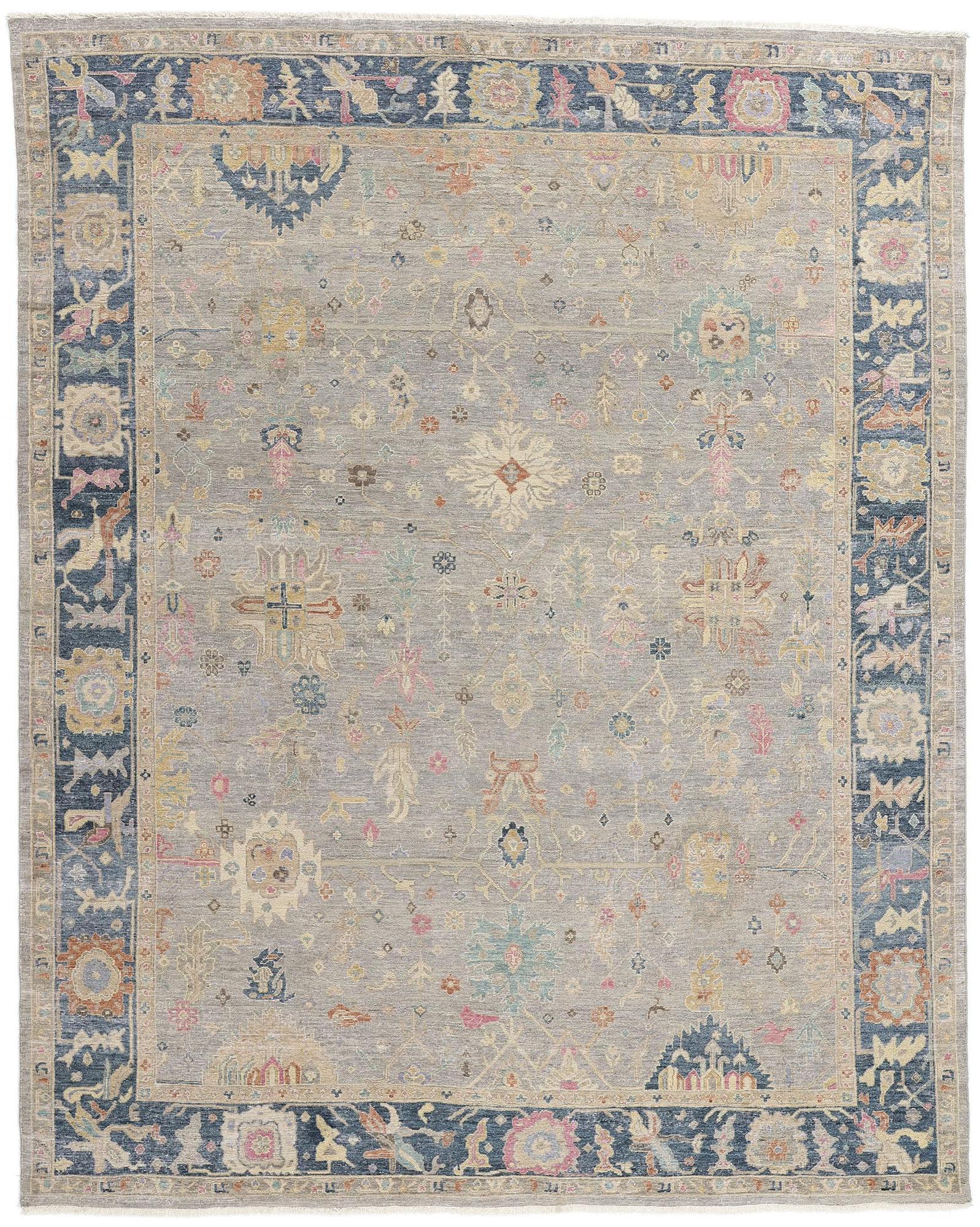 New Contemporary Earth-Tone Oushak Rug (Tapis Oushak contemporain)