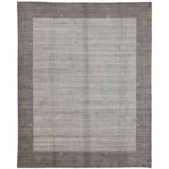 New Contemporary Gabbeh Gray Area Rug with Modern Style
