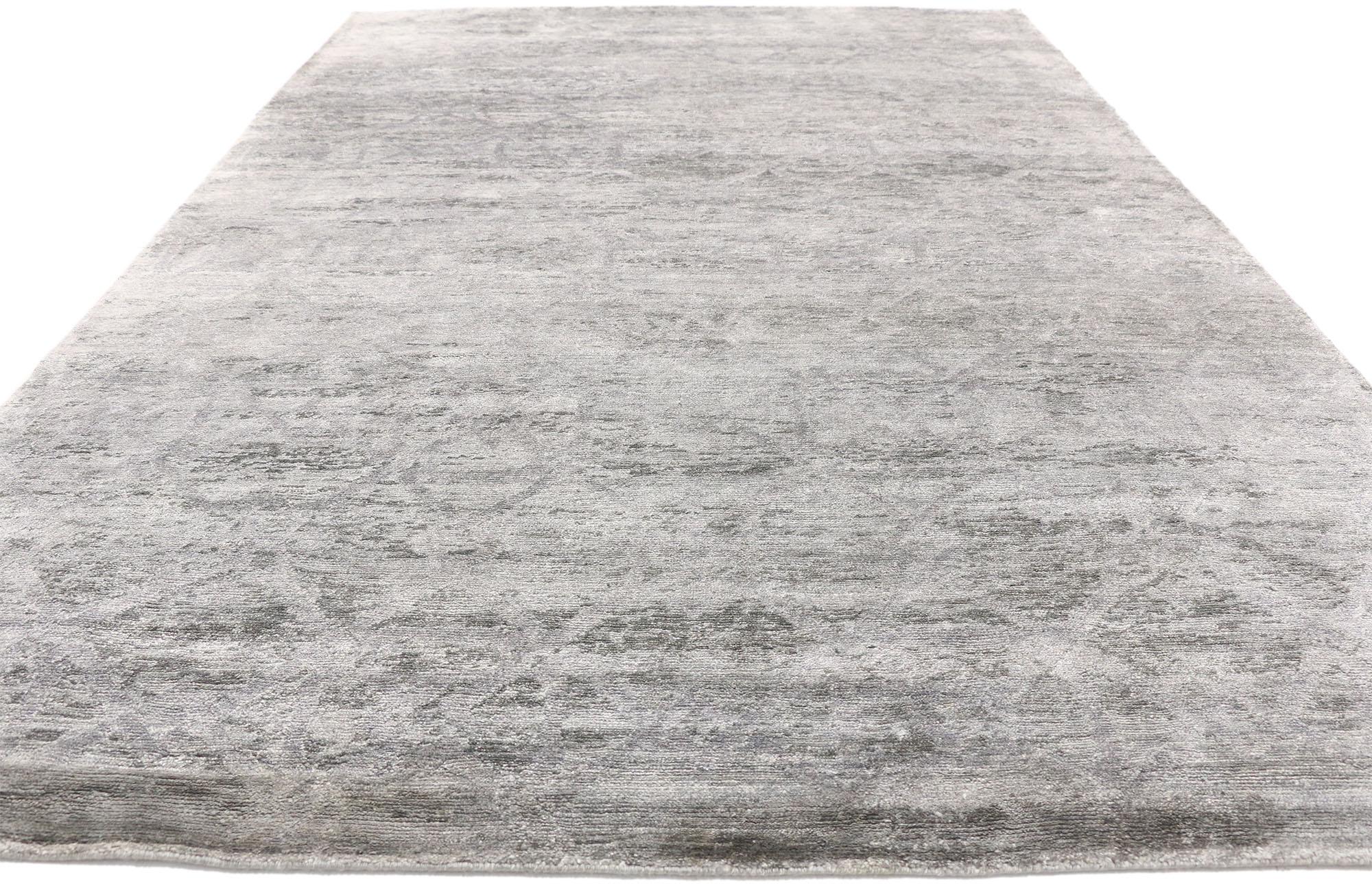 Zeitgenössischer grauer Teppich mit skandinavischem, modernem und modernem skandinavischem Stil (Industriell) im Angebot