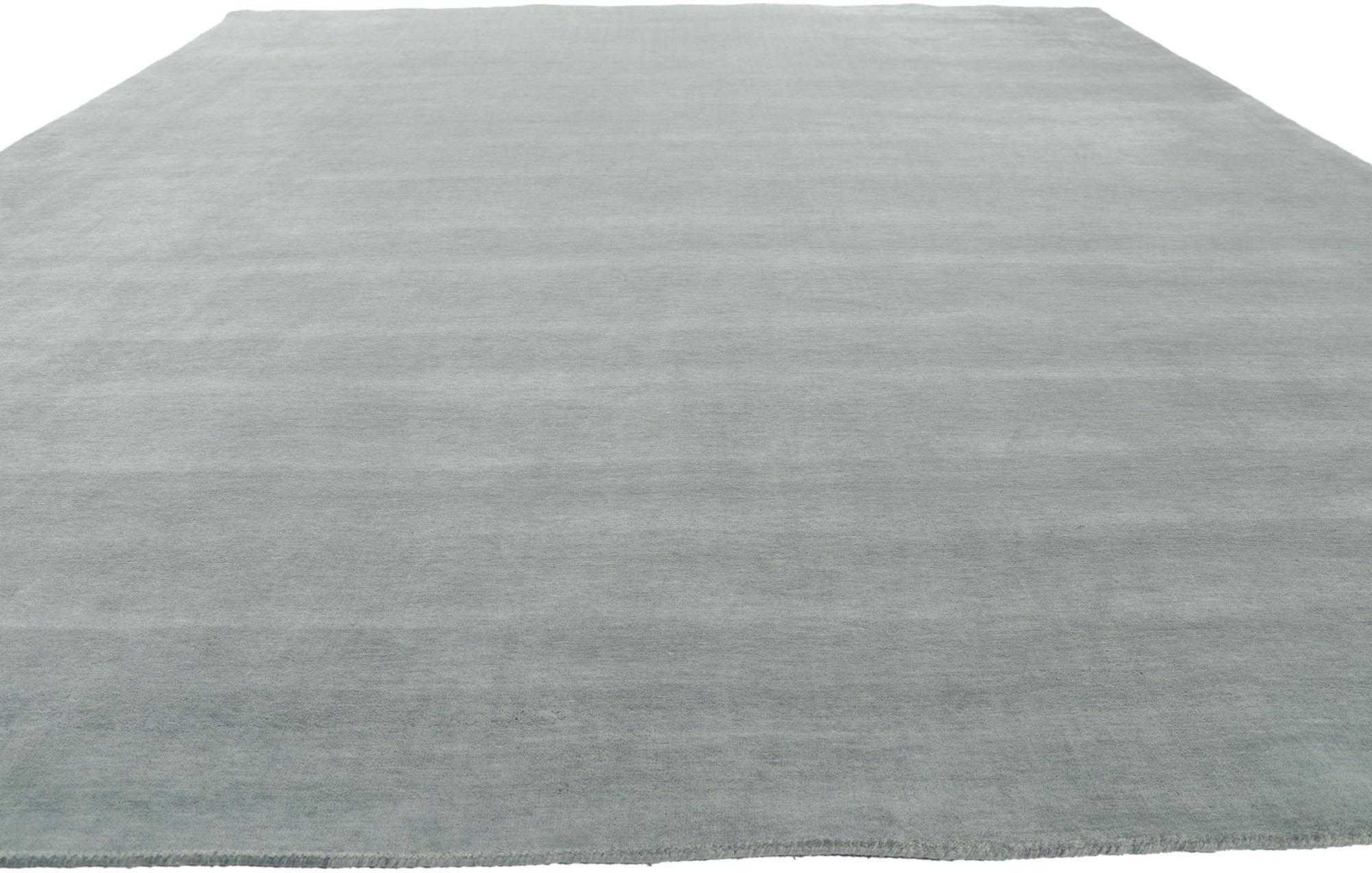 Indian New Contemporary Gray Area Rug with Modern Style For Sale