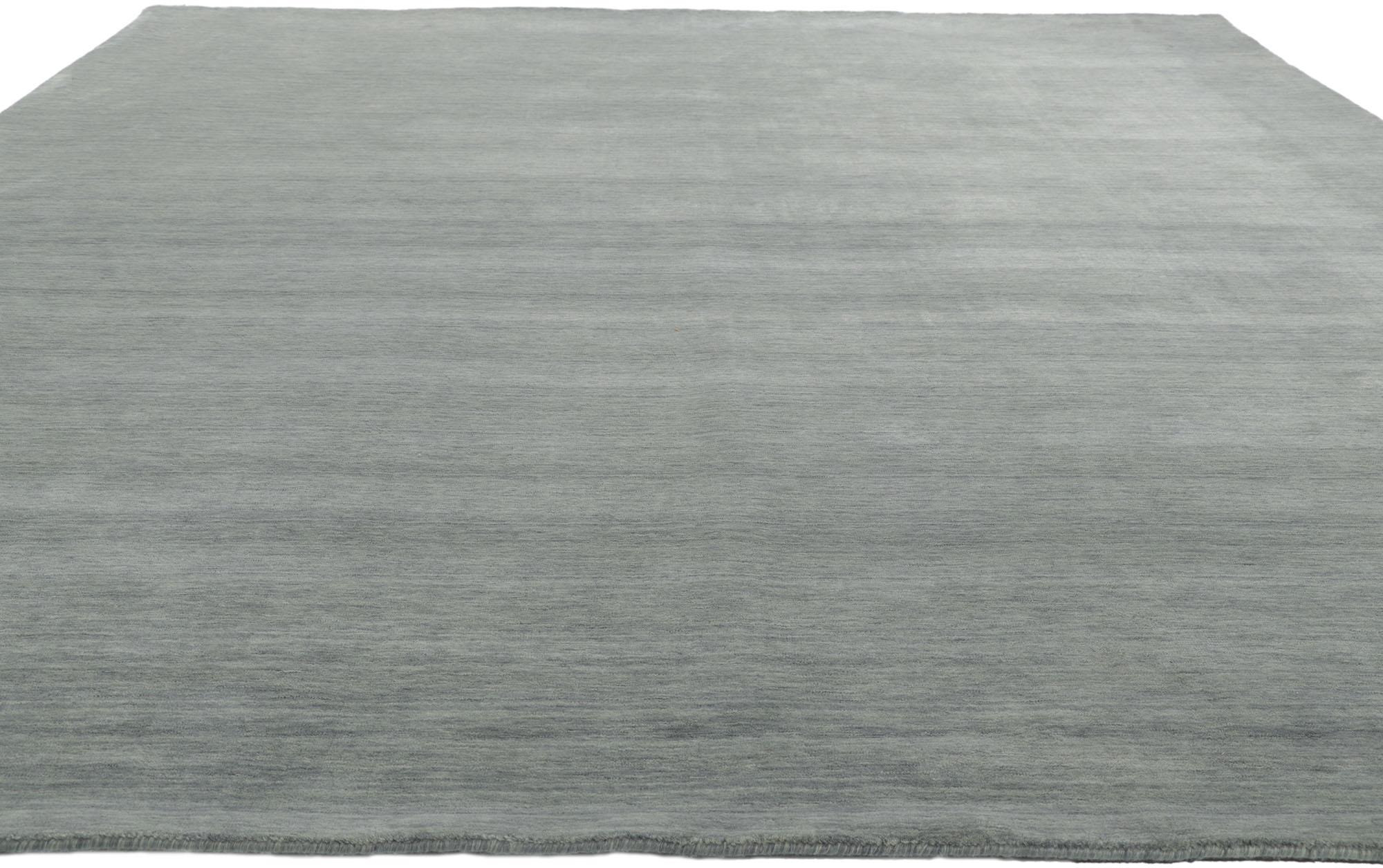 Indian New Contemporary Grey Area Rug with Modern Style For Sale