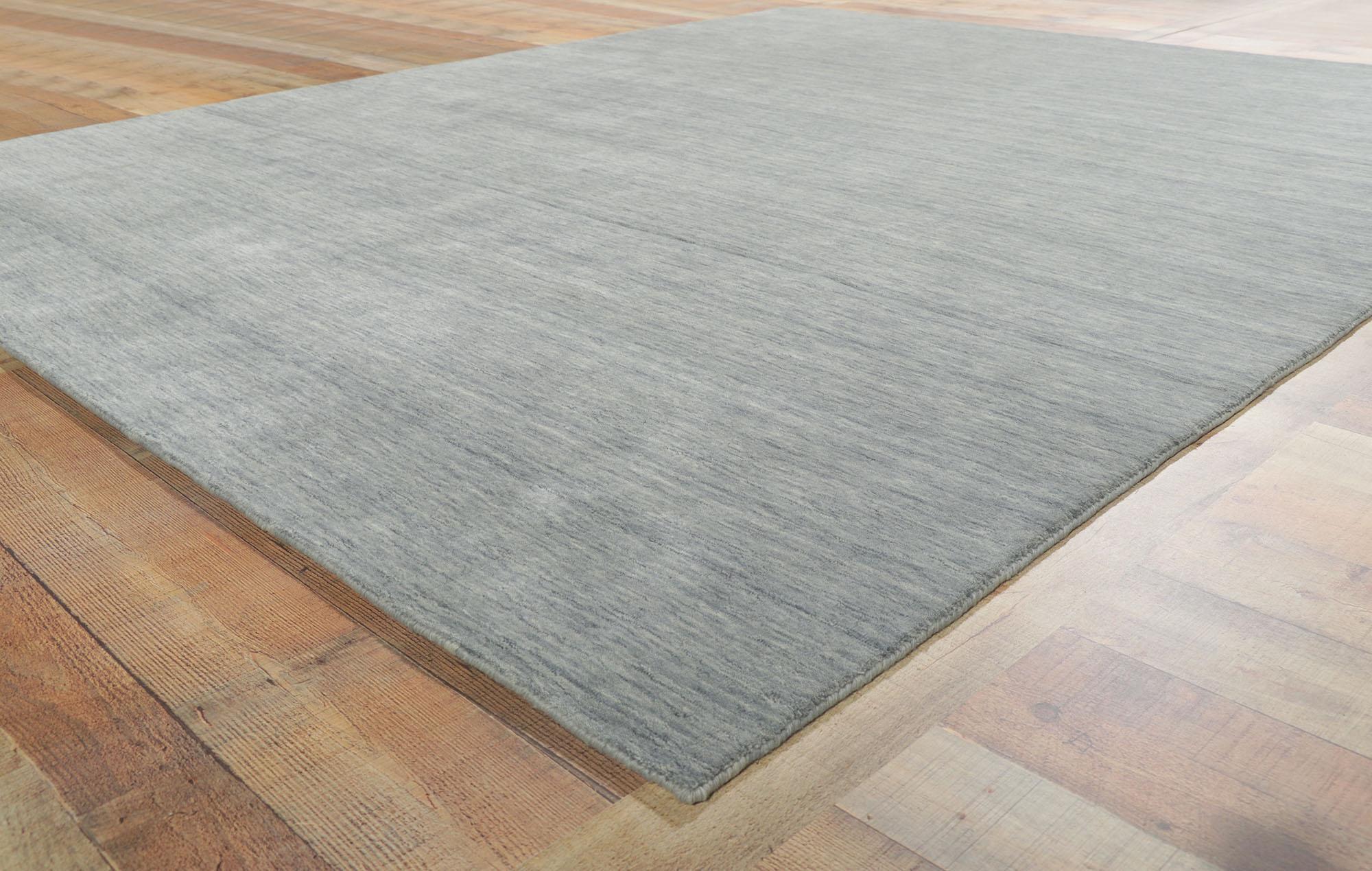 Wool New Contemporary Gray Area Rug with Modern Style For Sale