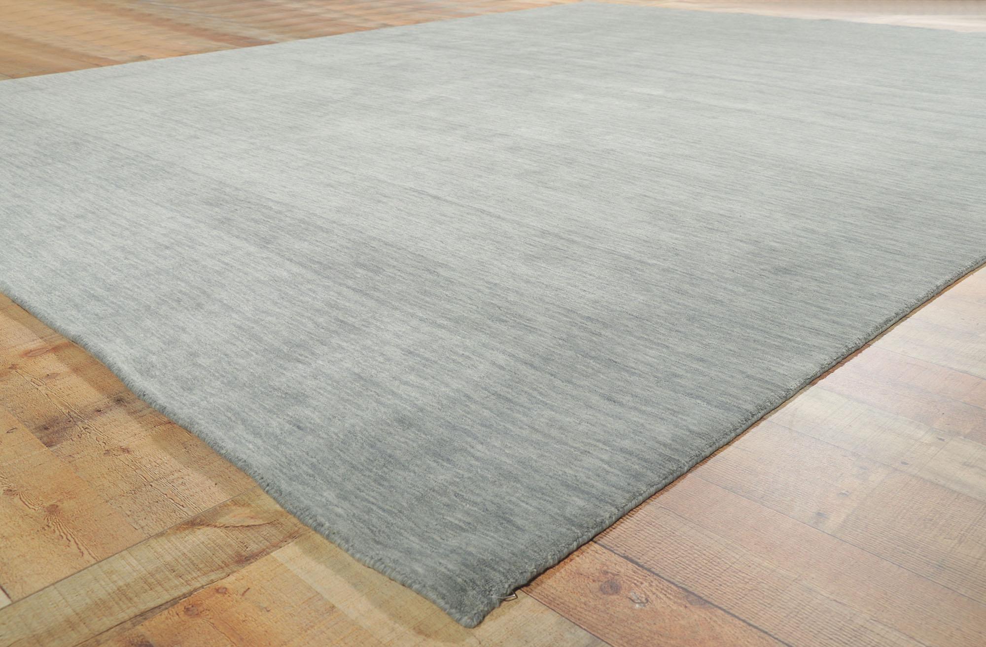 Wool New Contemporary Gray Area Rug with Modern Style For Sale