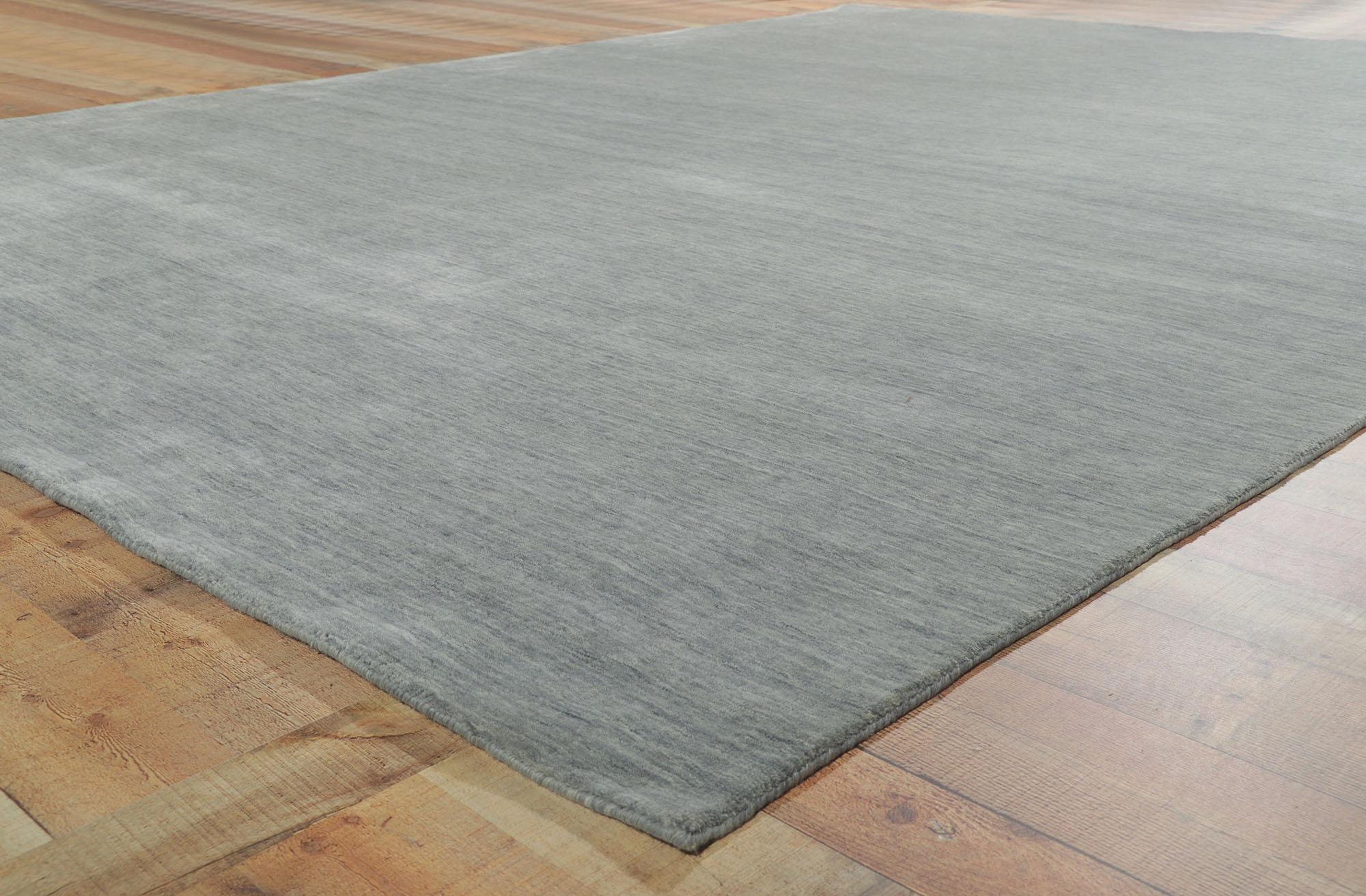 Wool New Contemporary Grey Area Rug with Modern Style For Sale