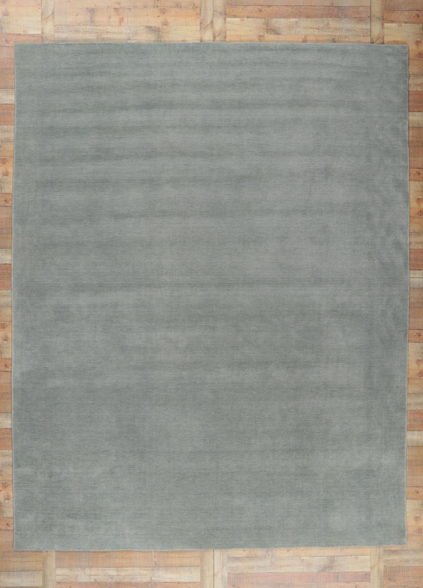 New Contemporary Gray Area Rug with Modern Style For Sale 1
