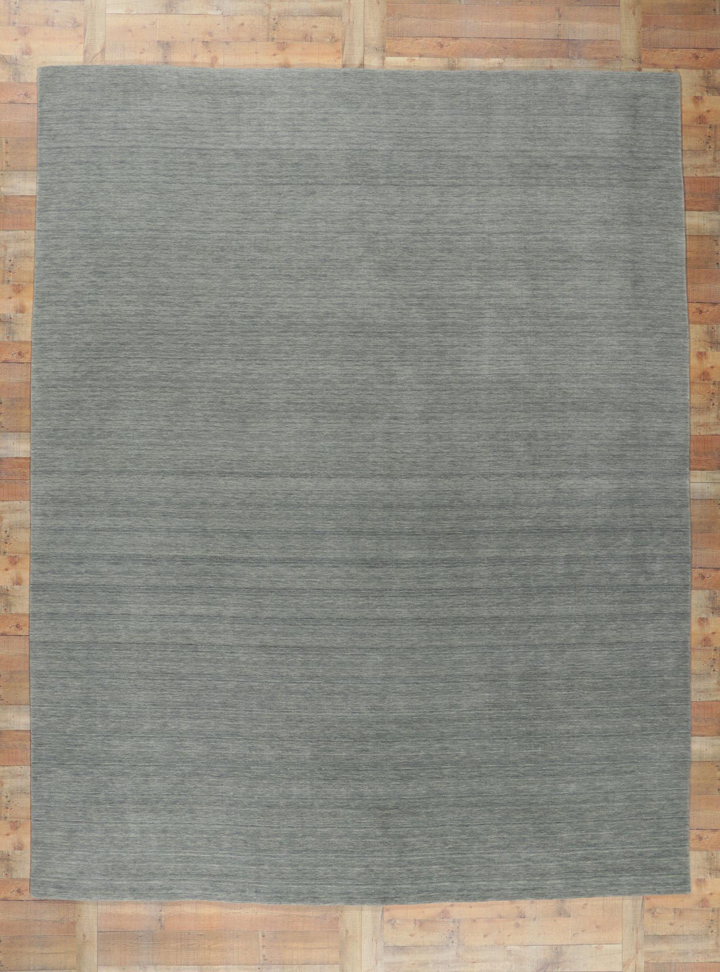 New Contemporary Gray Area Rug with Modern Style For Sale 2