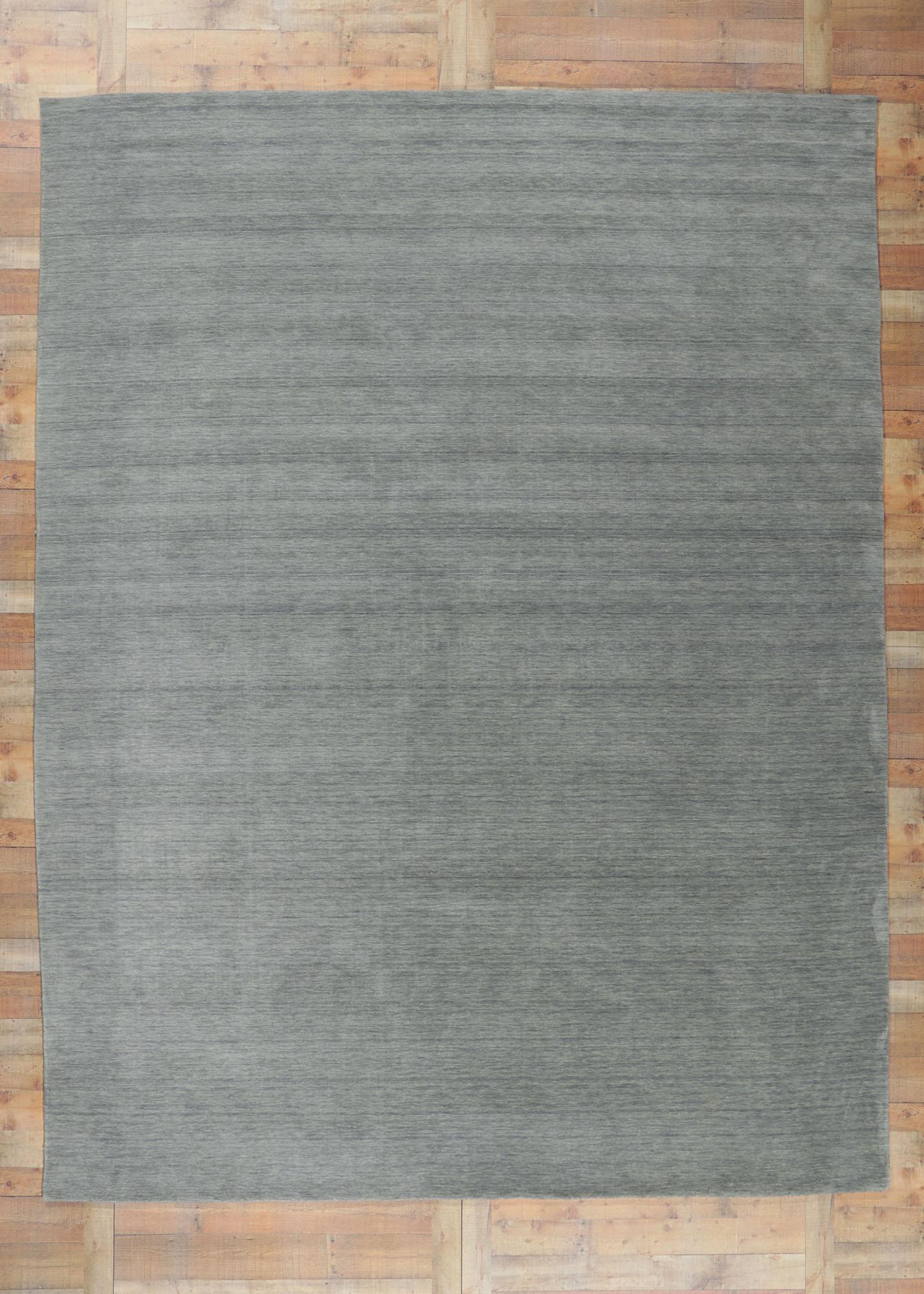 New Contemporary Grey Area Rug with Modern Style For Sale 2