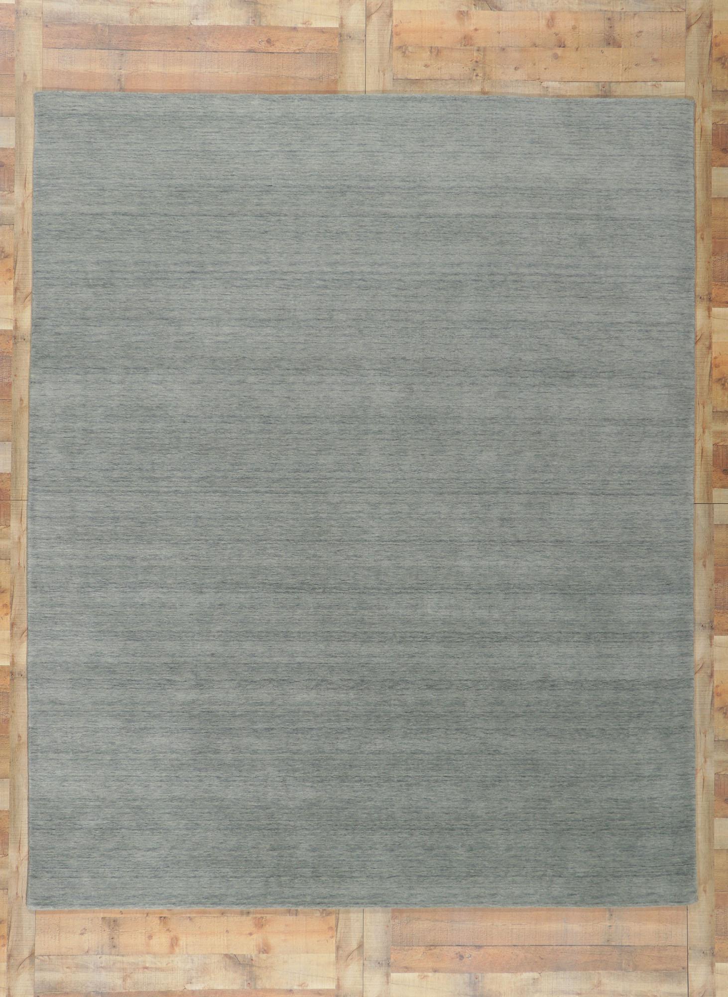 Laine Nouveau tapis gris contemporain de style moderne en vente