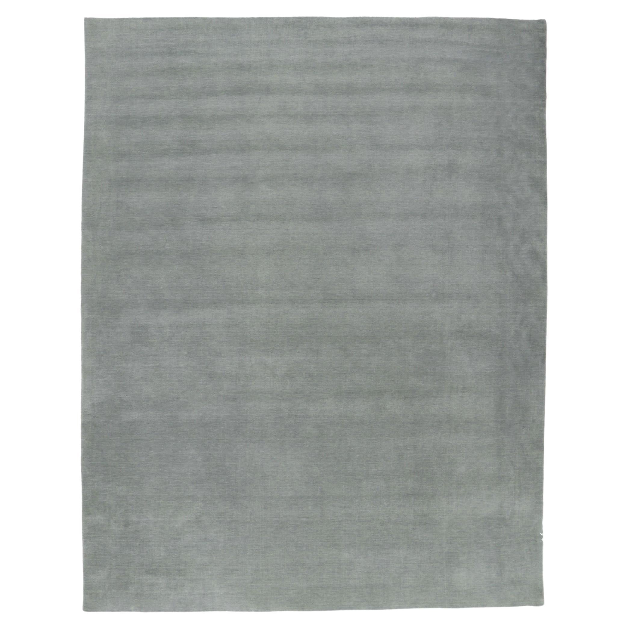 New Contemporary Gray Area Rug with Modern Style For Sale