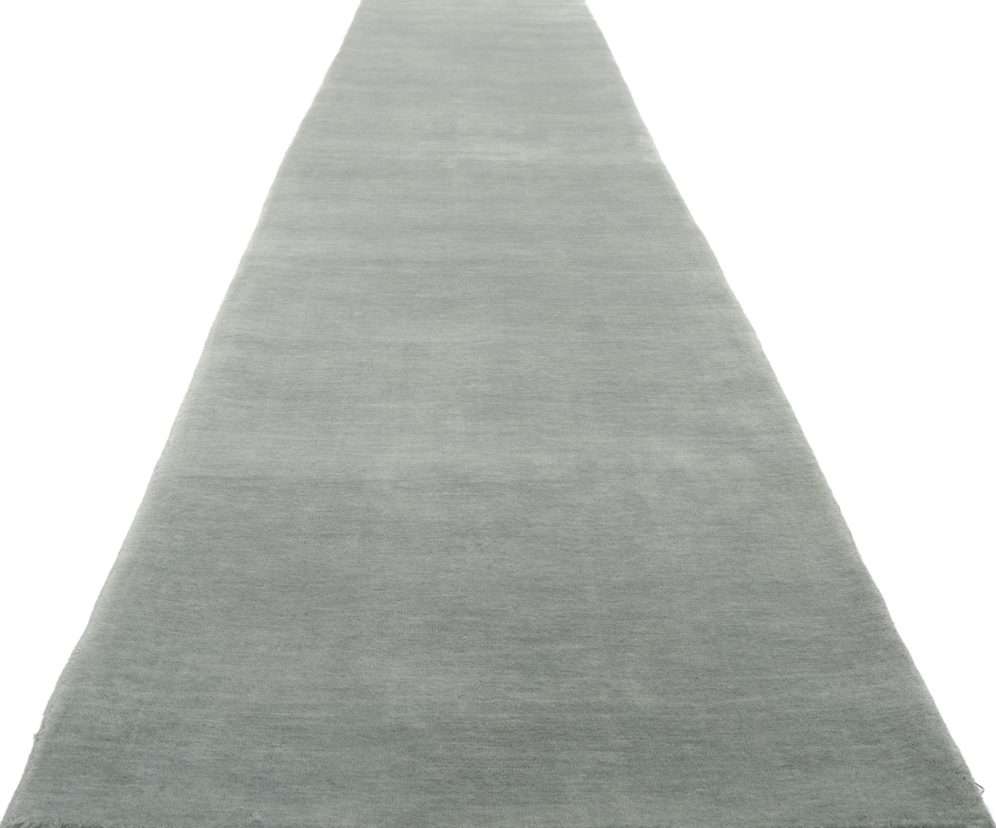 Other New Contemporary Grey Hallway Runner with Modern Style For Sale