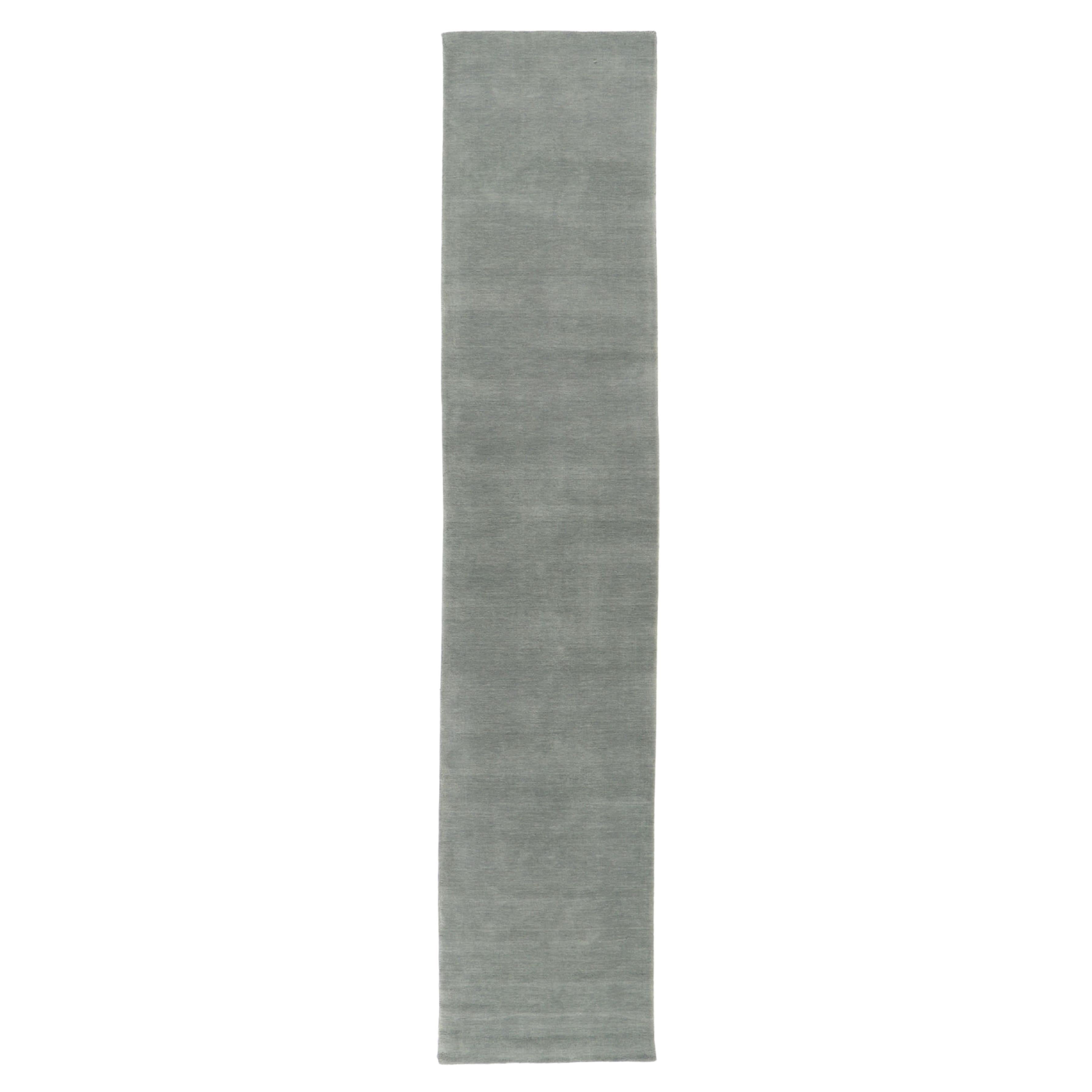 New Contemporary Grey Hallway Runner with Modern Style For Sale