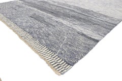 New Contemporary Gray Moroccan Style Rug with Modern Bauhaus Style