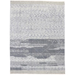 New Contemporary Gray Moroccan Style Rug with Modern Bauhaus Style