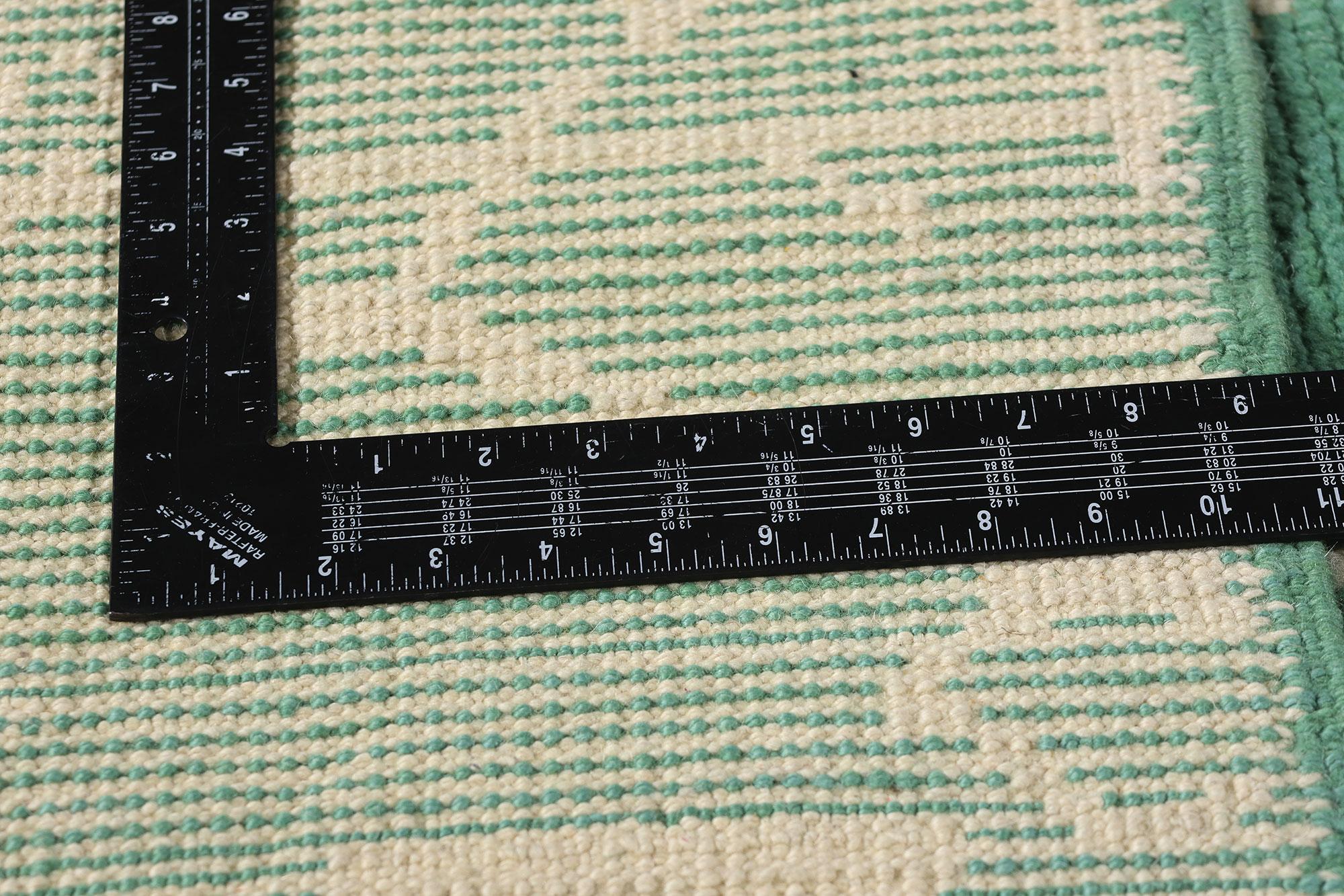 New Contemporary Green Moroccan Carpet with Tribal Style In New Condition For Sale In Dallas, TX