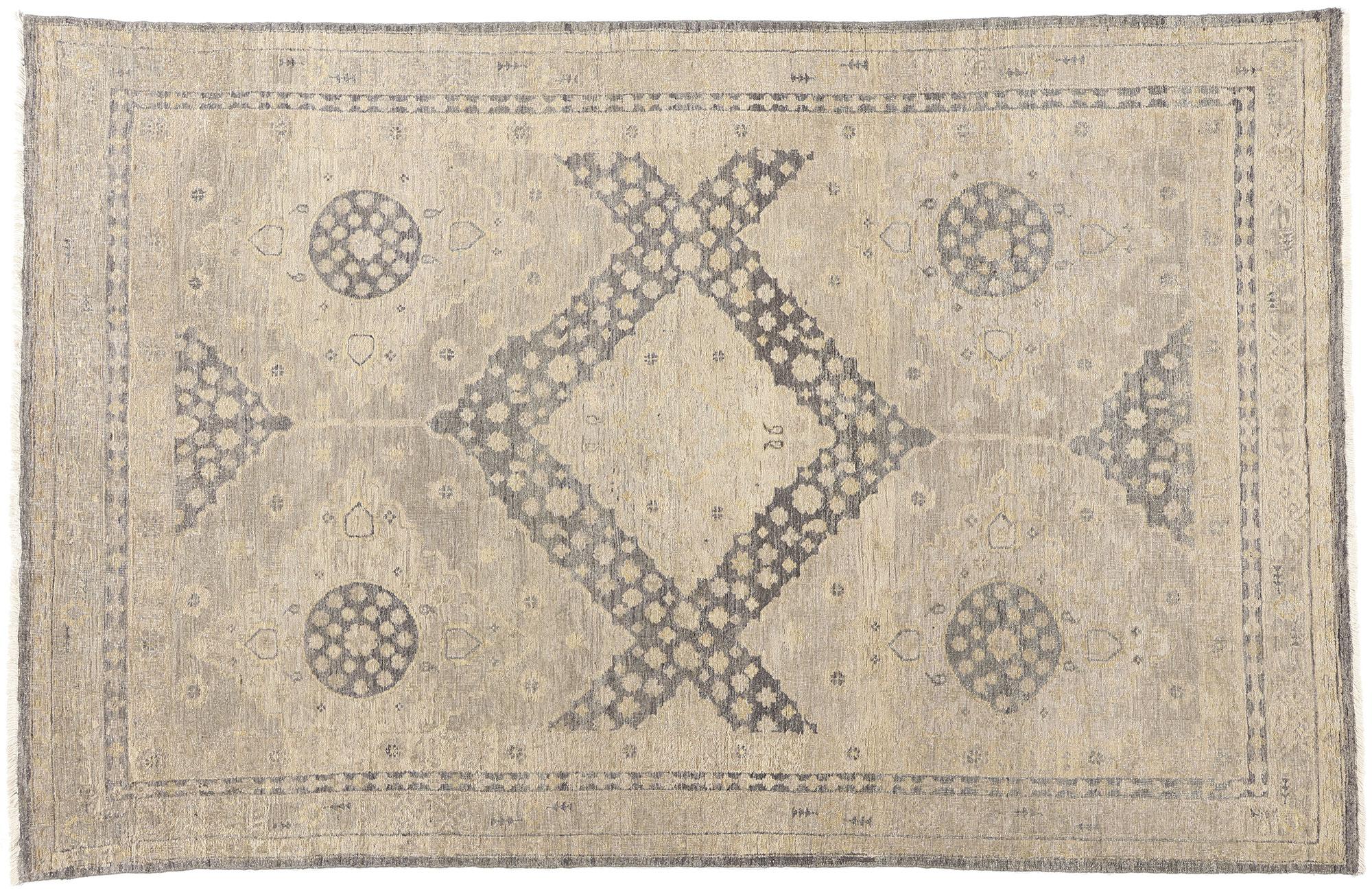 Nueva Alfombra Khotan Gris Contemporánea en venta 2