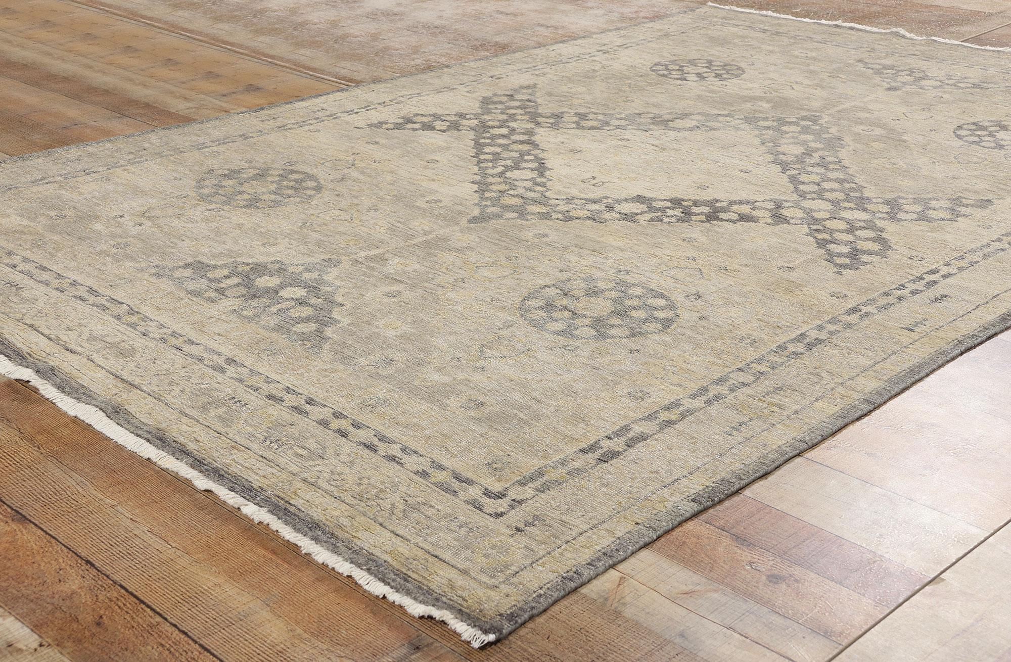Nueva Alfombra Khotan Gris Contemporánea Siglo XXI y contemporáneo en venta