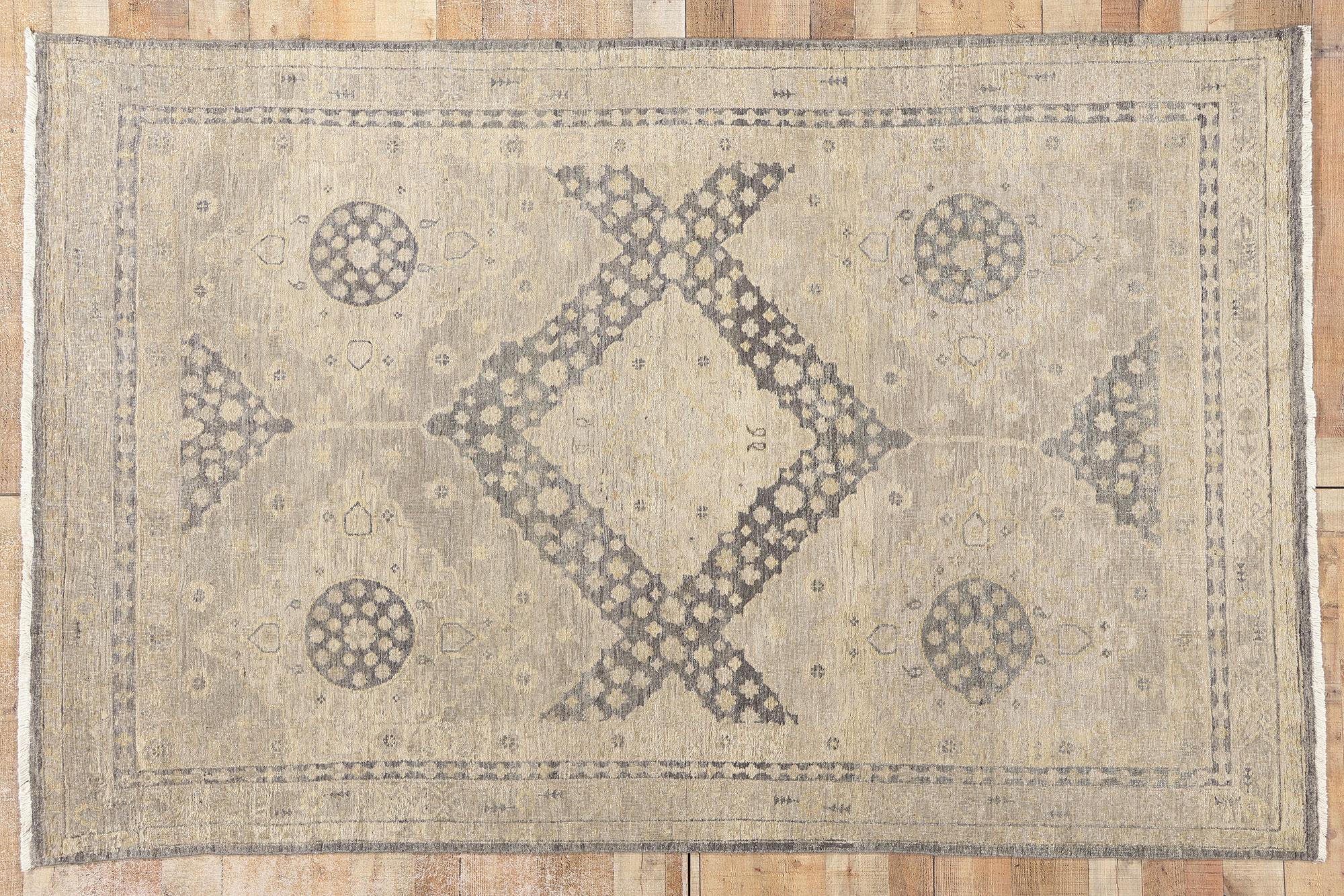 Nueva Alfombra Khotan Gris Contemporánea en venta 1