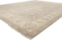 New Contemporary Grey Oushak Rug, 12'02 x 14'08
