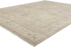 New Contemporary Grauer Oushak-Teppich