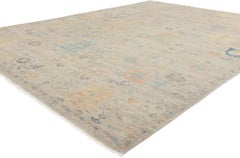 New Contemporary Grey Oushak Rug