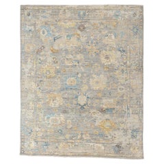 New Contemporary Grey Oushak Rug
