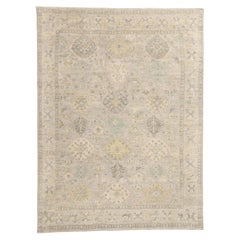 New Contemporary Grauer Oushak-Teppich