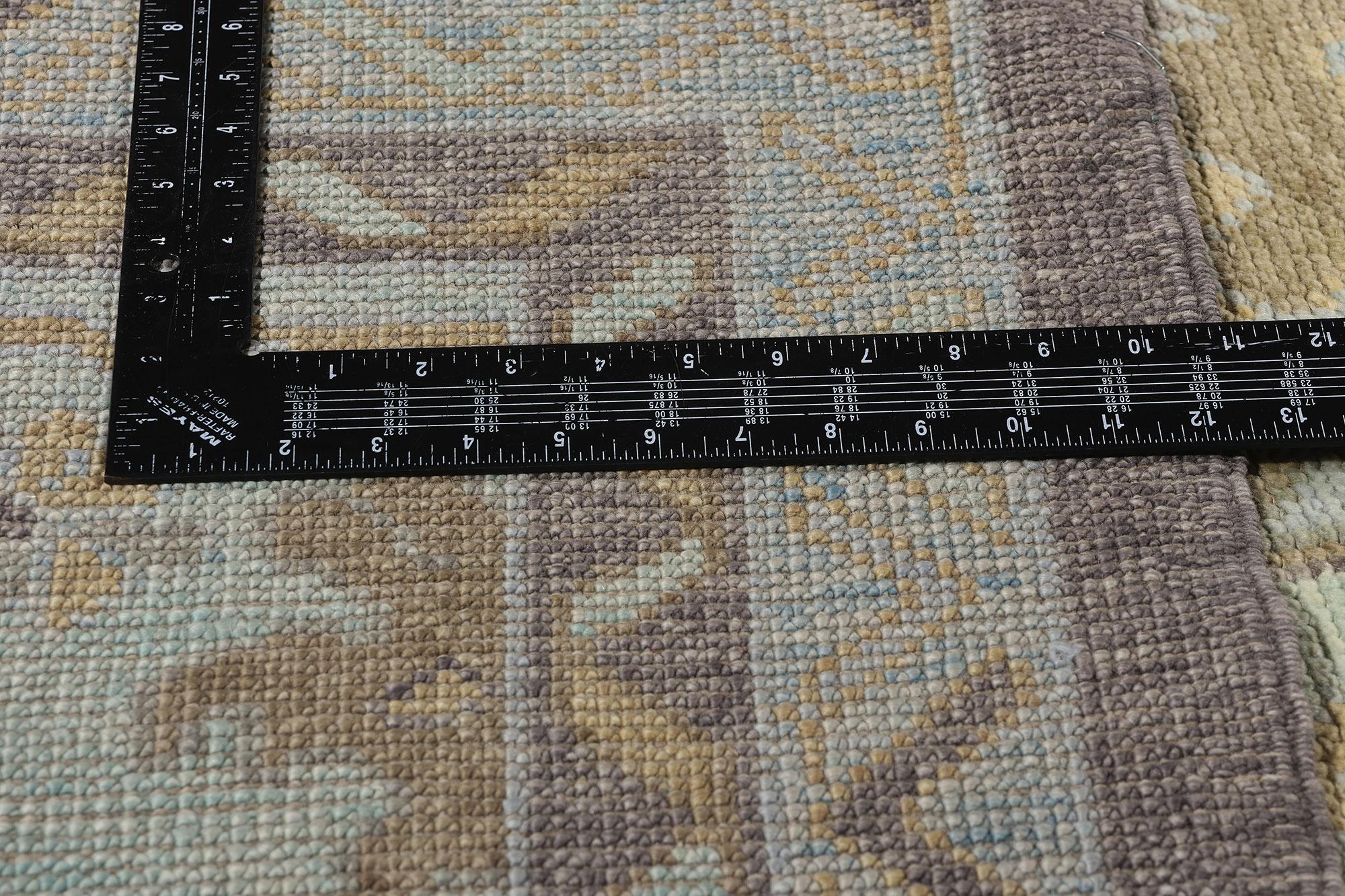 Neuer Contemporary Grau Türkisch Oushak Teppich mit Transitional Style (21. Jahrhundert und zeitgenössisch) im Angebot