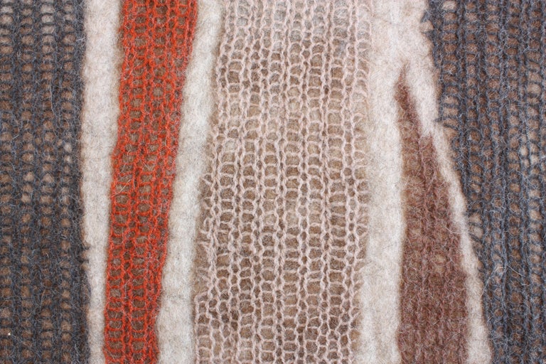 Contemporary HandFelted Wool Rug For Sale at 1stDibs