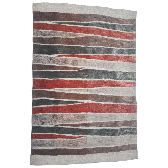 Contemporary Hand-Felted Wool Rug For Sale at 1stDibs | felted wool ...