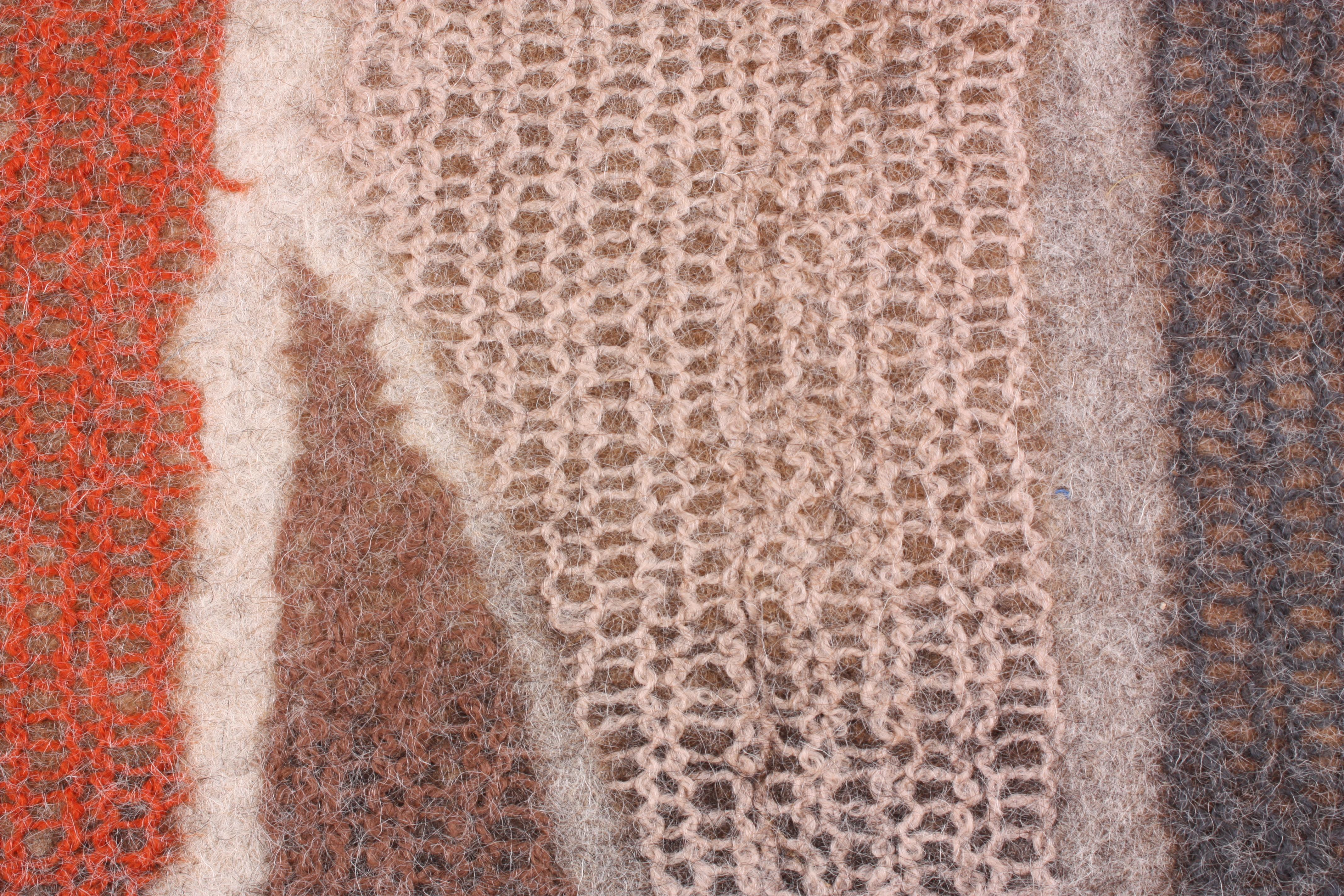 Metal New Contemporary Hand-Felted Wool Stool For Sale