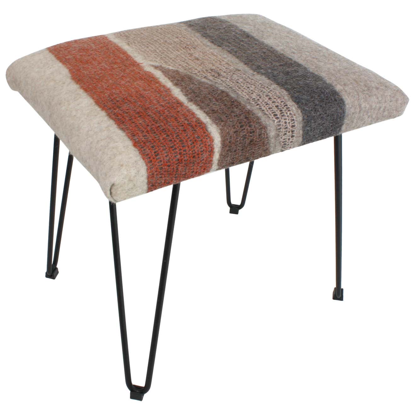 New Contemporary Hand-Felted Wool Stool For Sale at 1stDibs