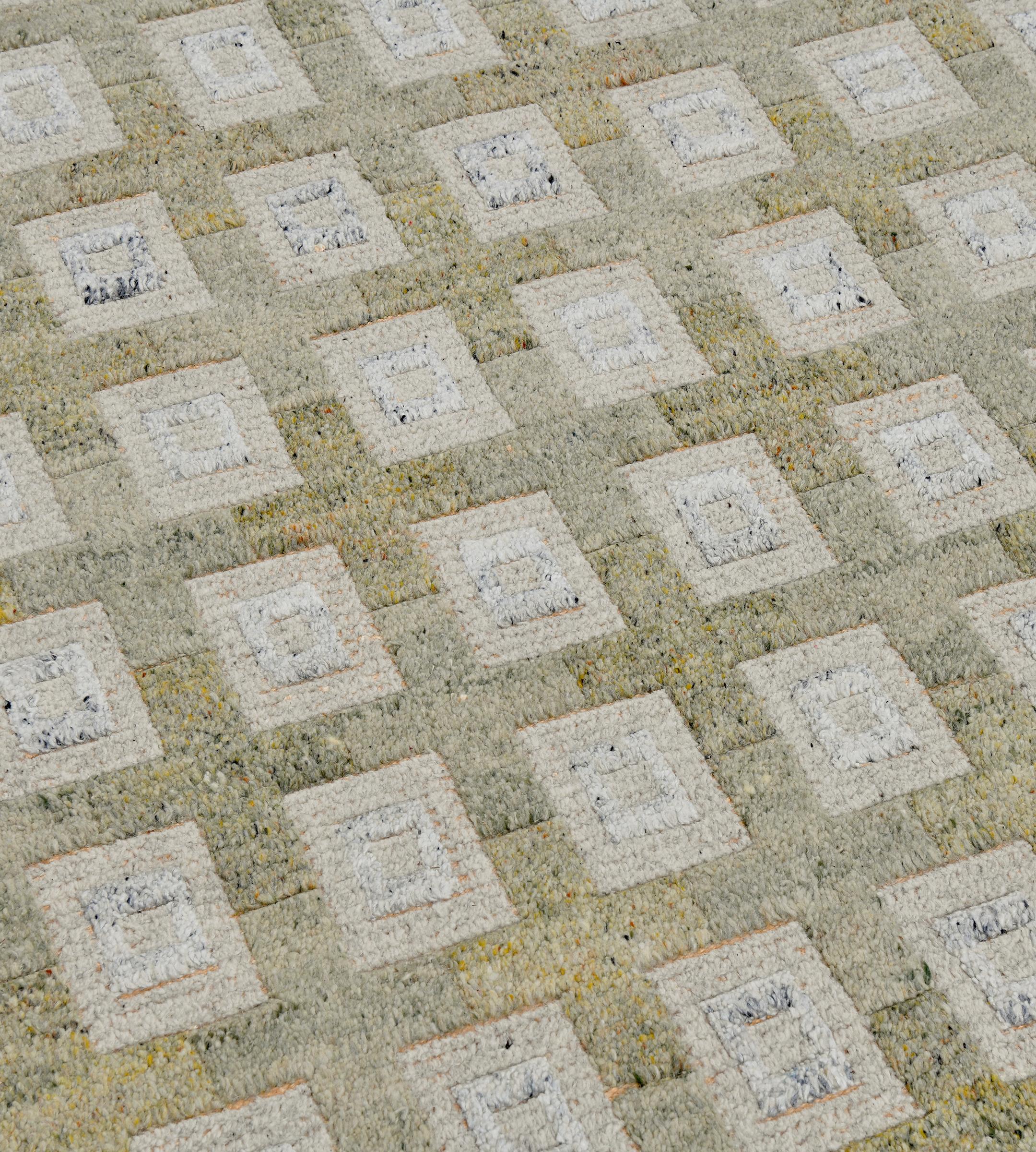 The Mansour Modern Swedish collection is primarily inspired by vintage Swedish flat-weave rugs whose geometric designs are relevant as ever in the 21st century. The collection utilizes a number of weaving techniques, yielding various distinctive